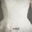 Elegant A-line V-neck 3/4 Sleeves Applique Lace Wedding Dress