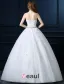 Belle Applique Bustier Robe De Mariée Blanche Avec Noeud Ceinture