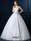 Belle Applique Bustier Robe De Mariée Blanche Avec Noeud Ceinture