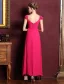 Princess Sleeves Beading Rhinestone Crystal Ruffle Chiffon Maxi Evening Dress