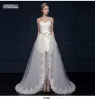 A-line Princess Sweetheart Asymmetrical Lace Wedding Dress
