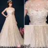 Piękna Suknia Balowa Aplikacja Kwiaty Koronki Suknia Ślubna Z Cekinami