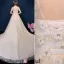 Schöne Ballkleid Applique Blumen Spitze Brautkleid Mit Pailletten
