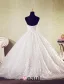 Robe De Bal Sweetheart Profonde Fleurs Appliques Robe De Mariée Avec Cristal