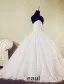 Robe De Bal Sweetheart Profonde Fleurs Appliques Robe De Mariée Avec Cristal