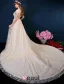 Schöne Ballkleid Applique Blumen Spitze Brautkleid Mit Pailletten