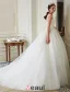 2016 Elegant Lace V-neck Ball Gown Applique Lace Wedding Dress With Rhinestone