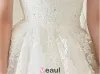 2016 Elegant Lace V-neck Ball Gown Applique Lace Wedding Dress With Rhinestone