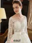 2016 Balle De Luxe Robe Dos Nu Robe De Mariée En Dentelle Soluble Avec Ceinture