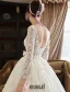 2016 Balle De Luxe Robe Dos Nu Robe De Mariée En Dentelle Soluble Avec Ceinture