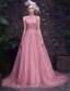 Glamorous Scoop Neckline Beading Glitter Organza Prom Dress