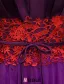2016 Boule Superbe V-cou Robe De Soirée Satin Violet De Tulle De Dentelle Ceinture