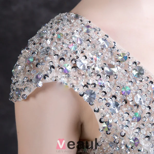 Sparkly Cocktail Dress Backless Crystal Party Dress With Sequins For 2016 New Year Eve