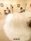 Une Ligne Princesse Chérie Dentelle Applique Strass Robe De Mariée Avec Une Longue Queue