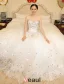 Une Ligne Princesse Chérie Dentelle Applique Strass Robe De Mariée Avec Une Longue Queue