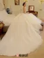 Sexy Baljurk Kralen Parels Hals Backless Bruidsjurk Met Lange Slepende
