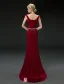 Mermaid Scoop Urringning Beading Paljetter Rhinestone Backless Svart Aftonklänning