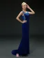 Mermaid Scoop Urringning Beading Paljetter Rhinestone Backless Svart Aftonklänning