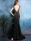 2016 Sexy Lśniąca Syrenka Backless Frezowanie Rhinestone Kryształu Czarna Suknia Wieczorowa