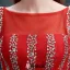 2016 Élégant Décolleté Sequins Carrés Robe De Soirée Rouge