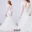 2016 Stunning Mermaid Square Neckline Applique Flowers Lace Wedding Dress With Sash