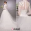 2016 Elegant A-line Sequins High Neck Applique Lace Backless Wedding Dress
