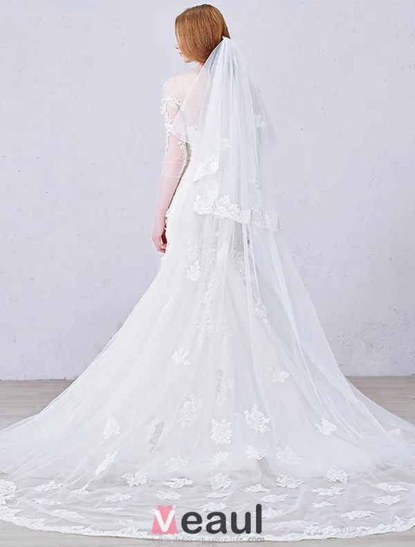 2016 Stunning Mermaid Square Neckline Applique Flowers Lace Wedding Dress With Sash