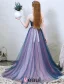 2016 Classic Plissert Kjæreste Halsen Stroppeløs Ryggløse Blå Tyll Lang Ballkjoler Med Rhinestone Sash