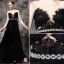 2016 Sexig Halsringning Applique Fjäder Spets Beading Rhinestone Skärp Backless Röd Aftonklänning