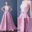 Prom Dress 2016 Deep V-neck Beading Rhinestones Backless Long Formal Dress With Sash
