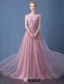 2016 Elegancka Miarka Dekolt Linkę Ręcznie Robione Kwiaty Backless Suknia Wieczorowa Z Szarfą