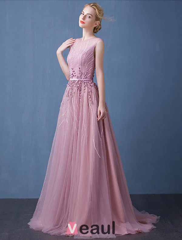 2016 Elegancka Miarka Dekolt Linkę Ręcznie Robione Kwiaty Backless Suknia Wieczorowa Z Szarfą