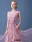 2016 Elegancka Miarka Dekolt Linkę Ręcznie Robione Kwiaty Backless Suknia Wieczorowa Z Szarfą