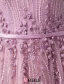 2016 Elegancka Miarka Dekolt Linkę Ręcznie Robione Kwiaty Backless Suknia Wieczorowa Z Szarfą