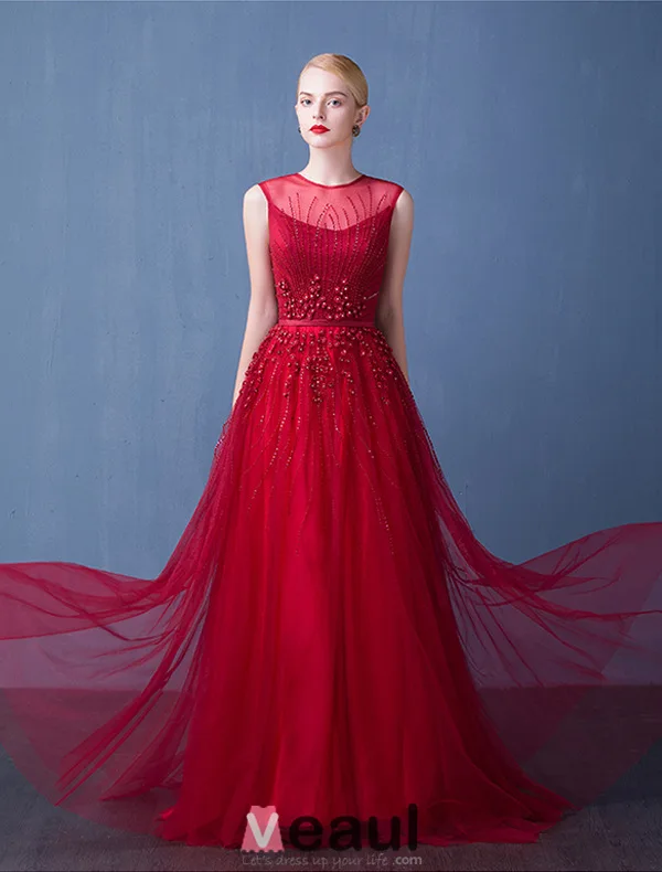 2016 Elegancka Miarka Dekolt Linkę Ręcznie Robione Kwiaty Backless Suknia Wieczorowa Z Szarfą