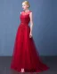 2016 Elegancka Miarka Dekolt Linkę Ręcznie Robione Kwiaty Backless Suknia Wieczorowa Z Szarfą