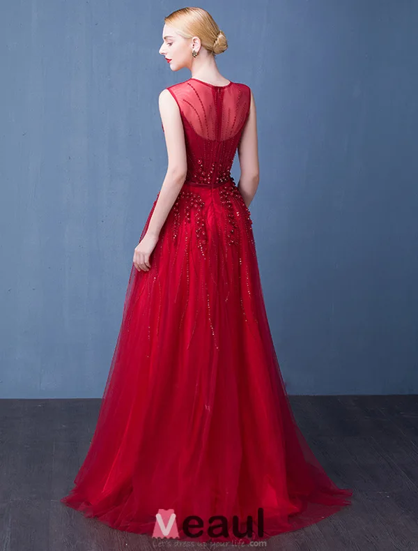 2016 Elegancka Miarka Dekolt Linkę Ręcznie Robione Kwiaty Backless Suknia Wieczorowa Z Szarfą