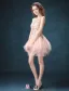 2016 Sexy Scoop Neck Sleeveless Sequin Lace Mix Green Grey Tulle Short Cocktail Dress