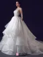 2016 Sexy Robe De Bal Volants Paillettes V-cou  Cascade Robe de mariée dos nu