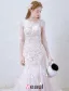 2016 Mermaid Gorgeous Scoop Neckline Applique Lace Flowers Long Sleeves Backless Pink Tulle Wedding Dress