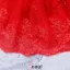 2016 Gorgeous Mermaid V-neck Backless Applique Petal Lace Beading Rhinestone Red Tulle Evening Dress