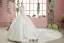 2016 Gorgeous Ball Gown V-neck Long Sleeves Applique Lace Backless White Satin Wedding Dress With 1 M Tailing