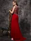 2016 Lyxiga Handgjorda Beading Djup V-ringad Backless Svart Chiffong Aftonklänning
