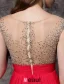 2016 Glittrig Paljett Urringning Backless Röd Chiffong Balklänning