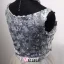 2016 Glamorous Scoop Neck Silver Sequins Champagne Tulle Prom Dress With Bow Sash