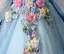 Flower Fairy Dress 2016 Long Sleeves Backless Handmade Colorful Flowers Long Prom Dress