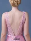 Prom Dress 2016 Deep V-neck Beading Rhinestones Backless Long Formal Dress With Sash
