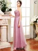 Bridesmaid Dresses 2016 Four Styles Lilac Tulle Long Wedding Party Dresses With Sash