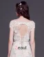 A-ligne Encolure Carree Organza Dentelle A La Main Fleur Cathedrale Train Robe De Mariée