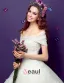 2015 Ball Gown Square Neckline Vintage Floor Length Organza Embroidered Wedding Dress